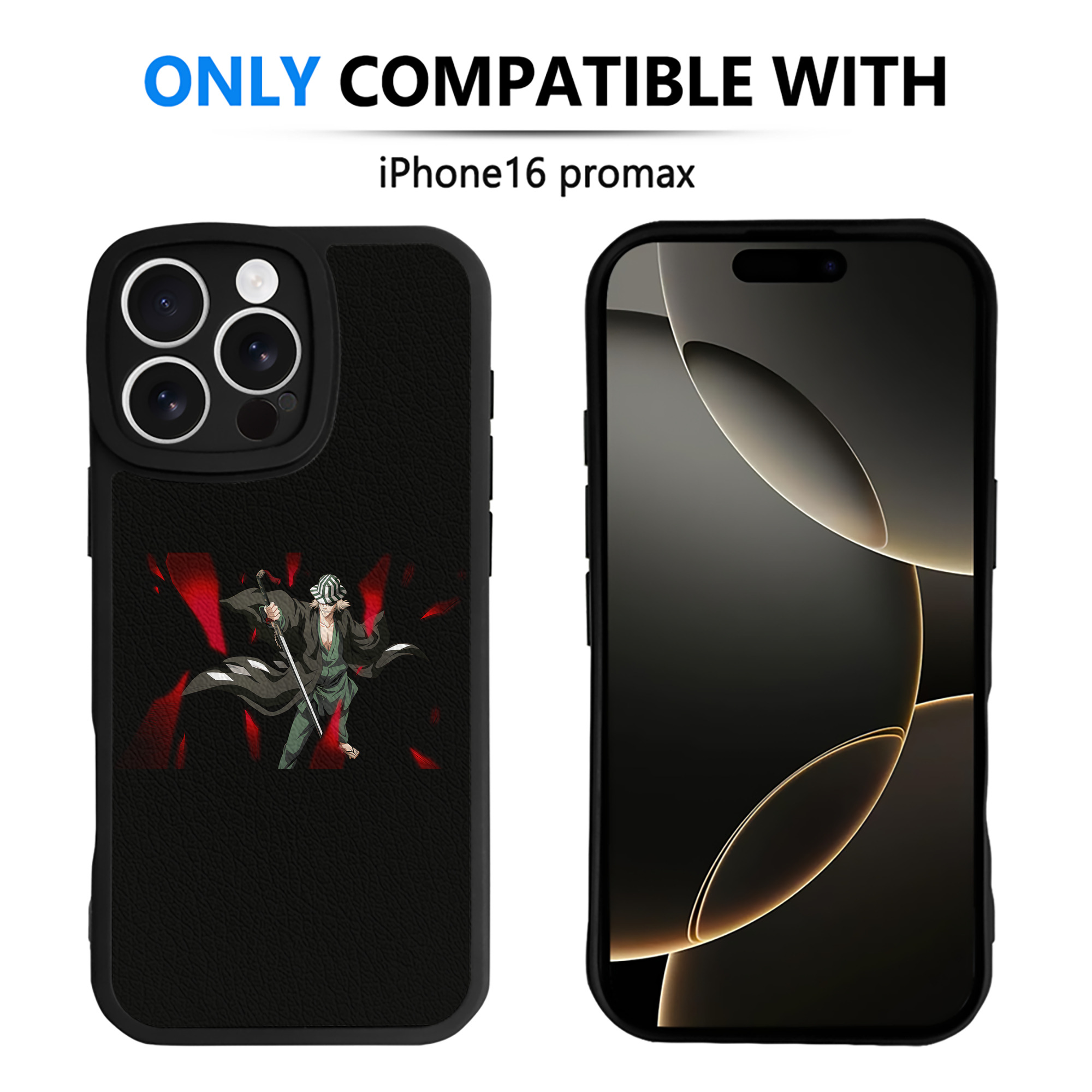 （画像用） "ブリーチ 浦原 喜助（うらはら きすけ） BLEACH Urahara Kisuke " 【iPhone 16シリーズ対応】シリコンスマホケース（レザー調） 材質：シリコン